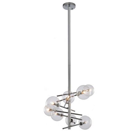 Люстра на штанге Delight Collection Globe Mobile (Глобе Мобиле) MX19009070-8A chrome