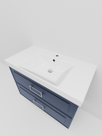 Тумба с раковиной La Fenice Cubo TWIN NFNC-01-CUB-BG-80-2-1-80 80х50 подвесная цвет синий