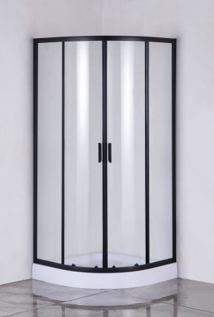 Душевой уголок Taliente TA-09091-1CB 90х90 стекло прозрачное профиль черный матовый без поддона