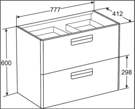 Тумба под раковину Roca The Gap Original ZRU9302732 80х40 подвесная цвет белый