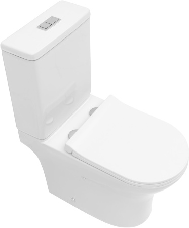 Унитаз напольный с бачком Logan 00342797 белый с сиденьем микролифт безободковый смыв торнадо