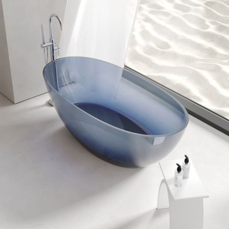 Ванна из полиэфирной смолы Abber Kristall AT9701Saphir 165х80 отдельностоящая овальная