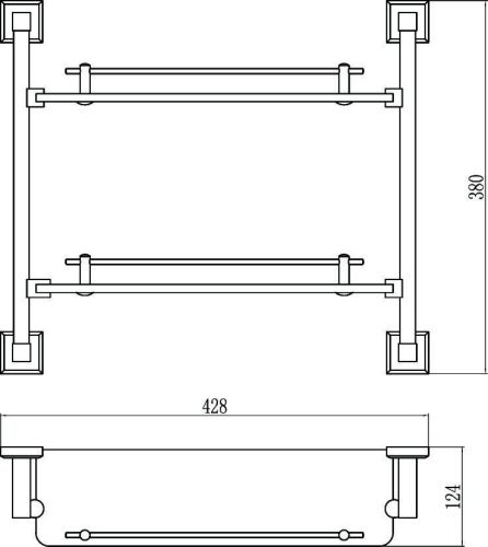 Полка в ванную комнату Savol S-09522 - фото 3