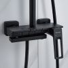 Душевая стойка Shevanik S6826H настенная цвет черный