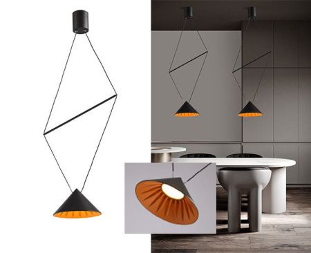 Светильник подвесной Italline IT03 IT03-1430 black/orange