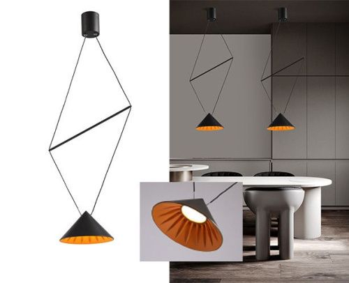 Светильник подвесной Italline IT03 IT03-1430 black/orange - фото 4