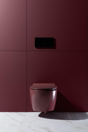 Чаша унитаза подвесная Allen Brau Fantasy 4.11004.BD цвет красный без сиденья безободковая каскадный смыв