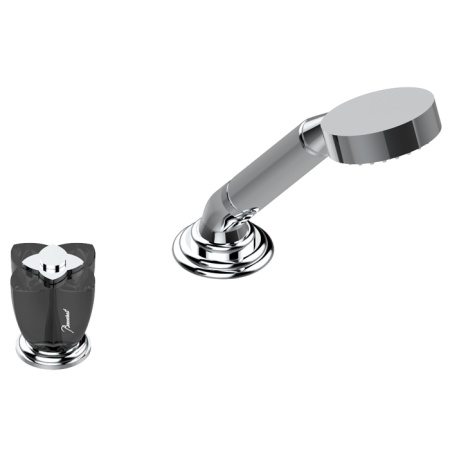 Смеситель THG Petale de Cristal noir U6D-A02-6532/60A на борт ванны хром