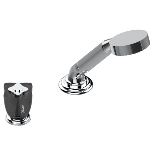 Смеситель THG Petale de Cristal noir U6D-A02-6532/60A на борт ванны хром - фото 2