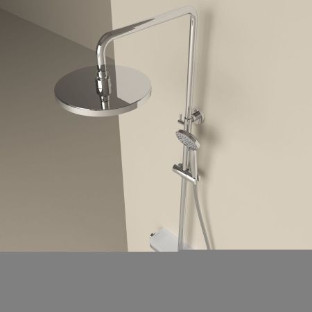 Душевая стойка Sancos Teo SC11002CH настенная цвет хром с термостатом
