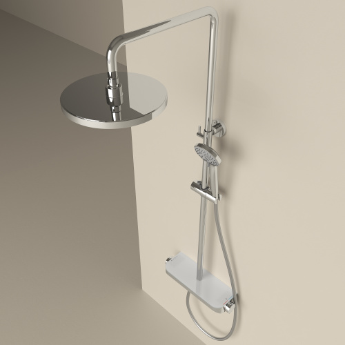 Душевая стойка Sancos Teo SC11002CH настенная цвет хром - фото 4