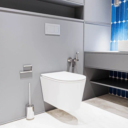 Унитаз подвесной Veconi Ruga VRU-52T белый с сиденьем микролифт безободковый смыв торнадо