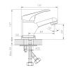Смеситель DECOROOM DR21 DR21011 на раковину хром