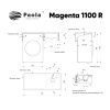 Раковина из искусственного камня Paola Paola Magenta 1100 R 110х50 подвесная цвет белый 1 отверстие под смеситель