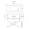 Ванна акриловая Тритон Ультра Щ0000012096 150х70 пристенная прямоугольная без ножек и каркаса