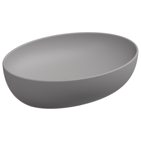 Раковина керамическая GSG Ceramic Design Easy EALAVOV55038 55х42 накладная цвет серый без отверстий под смеситель