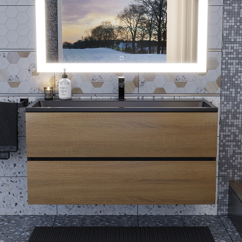 Тумба под раковину Uperwood Barsa 293020540 100х45,2х55 подвесная - фото 3