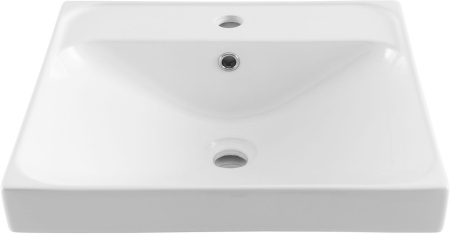 Раковина керамическая Aquanet Flash 00333265 51х47 полувстраиваемая цвет белый 1 отверстие под смеситель