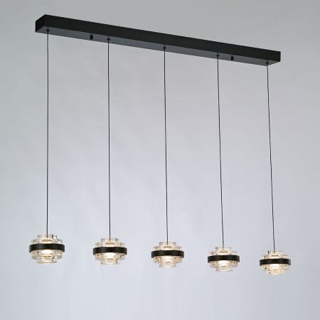 Люстра потолочная Delight Collection Indiana (Индиана) MD22030002-5B black/clear