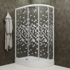 Душевой уголок Тритон Коралл Щ0000061780 120х80 стекло с рисунком профиль белый с поддоном