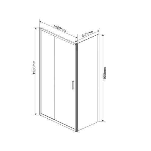 Душевой уголок Vincea Garda VSR-1G8014CL 140х80 стекло прозрачное профиль хром глянцевый - фото 5