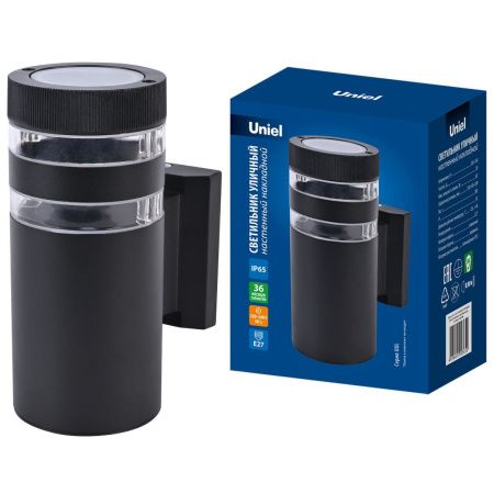 Уличный настенный светильник Uniel UUL-A01S UUL-S19A 60W/E27 IP65 BLACK