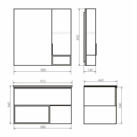 Зеркало-шкаф Comforty Франкфурт 00004150529CF 90х80 подвесной цвет коричневый