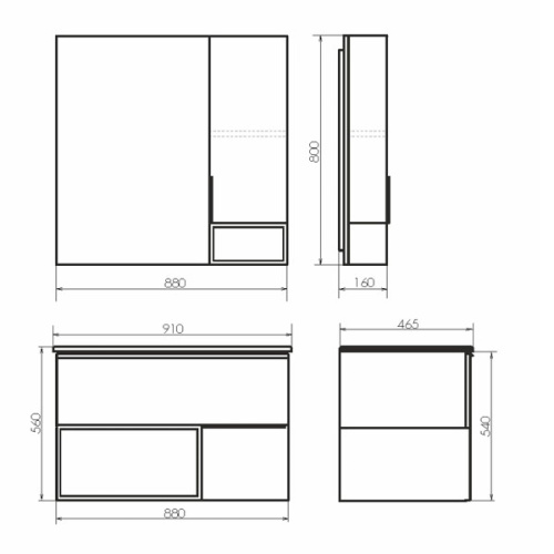 Зеркало-шкаф Comforty Франкфурт 00004150529CF 88х80 - фото 2
