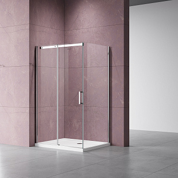 Душевой уголок Vincea Dice VSR-4D1016CL 160х100 стекло прозрачное профиль хром глянцевый без поддона