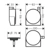 Слив-перелив для ванны Hansgrohe Exafill 58117000 хром