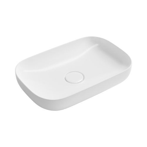 Раковина из сантехнического фарфора Wellsee Croquis 150301000 60х40 накладная цвет белый глянцевый без отверстий под смеситель - фото 2