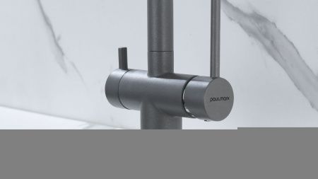 Смеситель для кухни Paulmark SERPENTINE Se213222-GRM на мойку серый