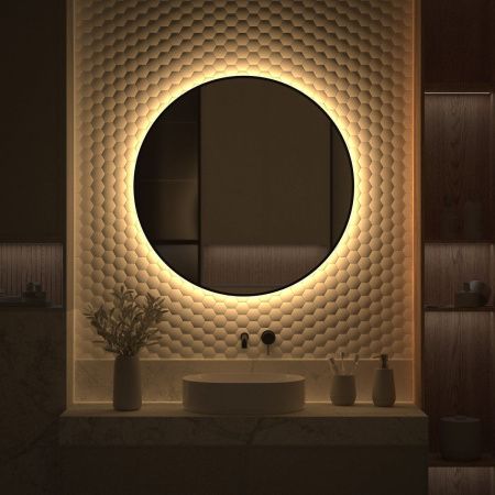 Зеркало с подсветкой Defesto AURA DF 2996 90х90 подвесное