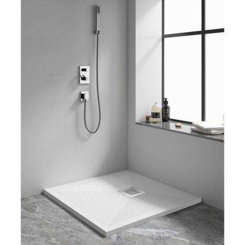 Душевой поддон RGW Stone Tray 14152099-01-11 90x90  искусственный камень белый - фото 2