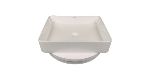 Раковина из сантехнического фарфора Sintesi SIN-LVB-APP-407 50х40 накладная цвет белый - фото 2