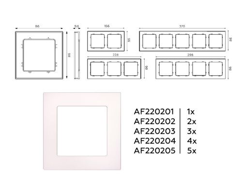 Рамка двухместная Ambrella Volt Techno (Тецхно) AF220202 - фото 4