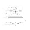 Раковина из искусственного камня BelBagno BB800/455-LV-MR-ALR 80х50 накладная цвет белый 1 отверстие под смеситель