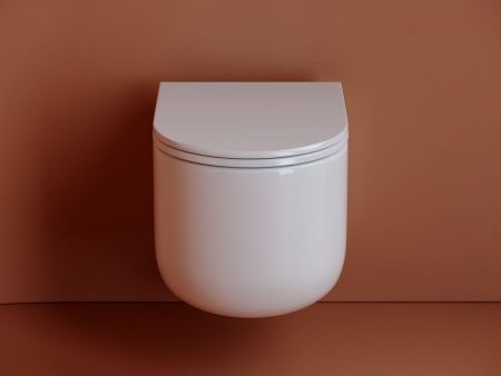 Унитаз подвесной Ceramica Nova ULMA CN4006 белый с сиденьем микролифт безободковый душевой смыв