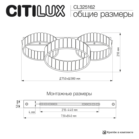 Люстра потолочная Citilux Palant (Палант) CL325162