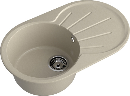 Кухонная мойка Granfest Rondo R-750L топаз 75х46 цвет коричневый поверхность матовая