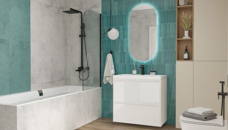 Тумба под раковину Velvex KLAUFS tpKLA.80.2Y-616.216 80х40 подвесная цвет белый