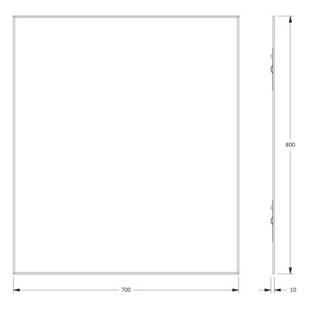 Зеркало Evoform Standard BY 0220 70х80 подвесное