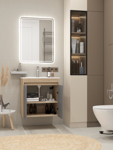 Тумба с раковиной Teymi Netta F15932 60х46х62 подвесная - фото 4