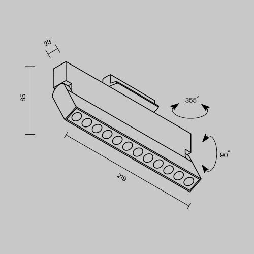 Светильник трековый Maytoni Technical Points Rot TR224-1-12WCCT-M-B - фото 5