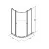 Душевой уголок Parly ZF91 90х90 стекло матовое профиль белый с поддоном