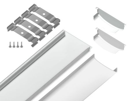 Алюминиевый накладной профиль Ambrella Light Alum Profile (Алум Профиле) GP1600WH