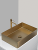 Раковина из нержавеющей стали AltroBagno Solido AltroBagnoSolido001021OrSp 60х40 накладная цвет золото