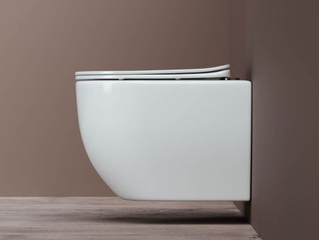 Унитаз подвесной Ceramica Nova MIA CN1805 белый с сиденьем микролифт безободковый душевой смыв