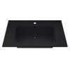 Раковина из искусственного камня Uperwood Parma Quartz 291003004 80х50 полувстраиваемая цвет черный