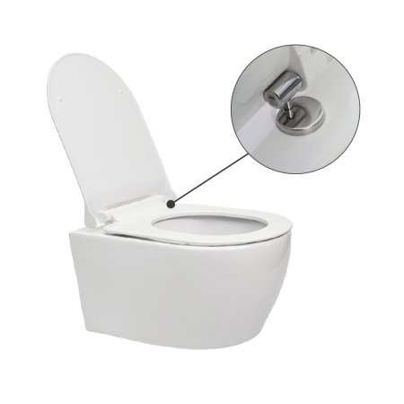 Чаша унитаза подвесная Bettoserb Stream Line SET40006476 цвет белый без сиденья смыв торнадо